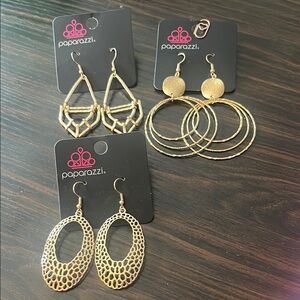 Paparazzi Gold Earrings Set